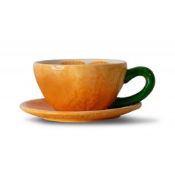 Tasse und Teller Mandarine Orange