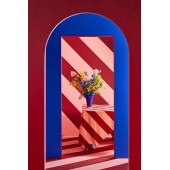 Vase Lori L Blau/Beige