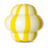 Vase Curlie Gelb/weiß