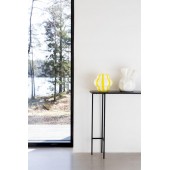 Vase Curlie Gelb/weiß