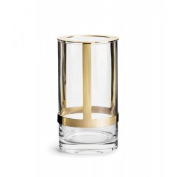Haltevase groß Klar/Gold