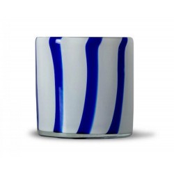 Kerzenhalter Calore Curve XS Blau/weiß