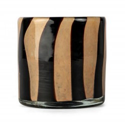 Kerzenhalter Calore Curve XS Schwarz/Beige