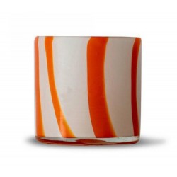 Kerzenhalter Calore Curve XS Orange/weiß
