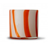 Kerzenhalter Calore Curve XS Orange/weiß