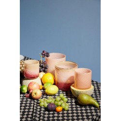 Kerzenhalter Calore faded M Rosa/Beige/Bordeaux