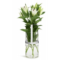 Haltevase groß Klar/Silber