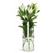 Haltevase groß Klar/Silber