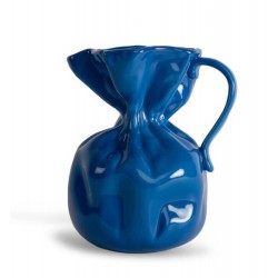 Vase Crumple Blau