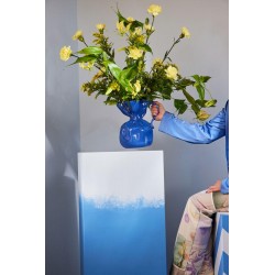 Vase Crumple Blau