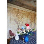 Vase Crumple Blau