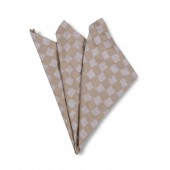 Baumwollserviette Checki 2 Stück/Set Beige