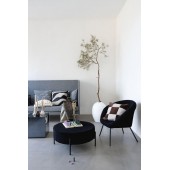 Kissen Fluffy Schwarz/Beige