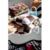 Kissen Fluffy Schwarz/Beige