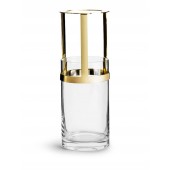 Haltevase mittel Klar/Gold