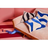 Kissen Fluffy Blau/Beige