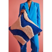 Kissen Fluffy Blau/Beige