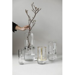 Haltevase klein Klar/Silber
