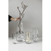 Haltevase klein Klar/Silber