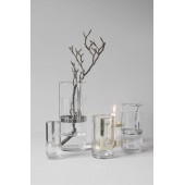 Haltevase klein Klar/Silber