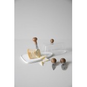 Naturkäse-Set, 3-teilig Silber/Braun