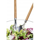 Nature Salatbesteck, 2-teilig Silber/Braun