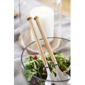 Nature Salatbesteck, 2-teilig Silber/Braun