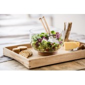 Nature Salatbesteck, 2-teilig Silber/Braun