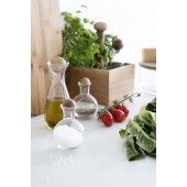 Naturöl-/Essigflaschen mit Eichenholzstopfen, 2 Stück, klar/braun
