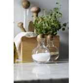 Natur-Servierset mit Eichenstopfen, 2-teilig, klar/braun