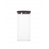 Naturglas mit Korkdeckel groß Klar/Dunkelbraun