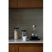 Naturglas mit Korkdeckel groß Klar/Dunkelbraun